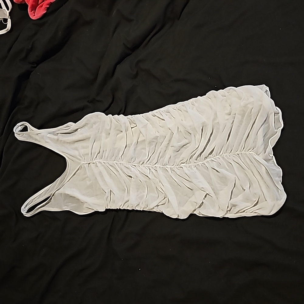 White mesh coverup